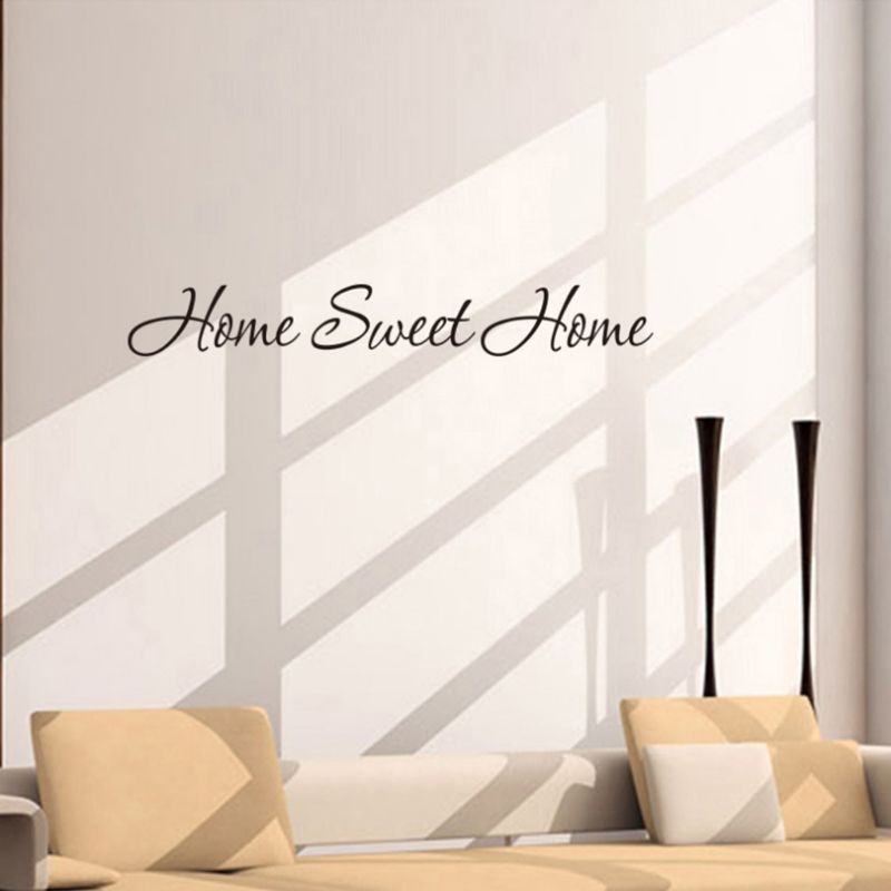 fashion design diy letter quote home sweet home wall stickers
