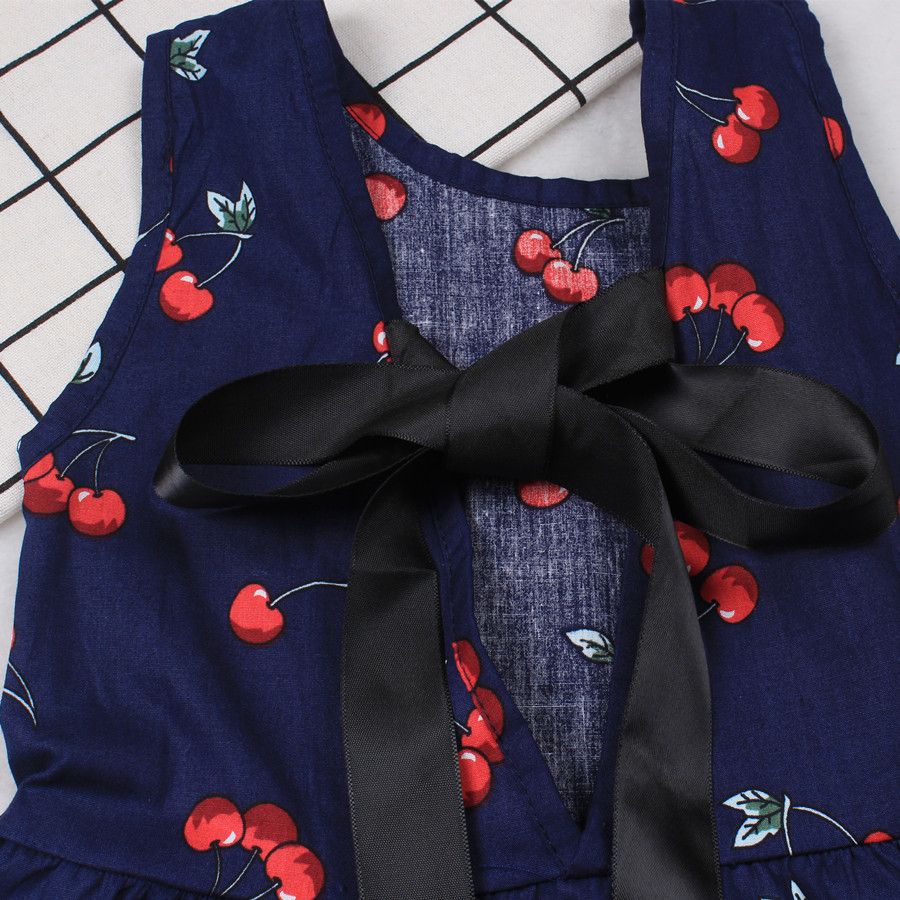 Compra Cherry Kid Vestidos Para Niñas Ropa Algodón Fruta Sin Mangas O  Cuello Verano Lindo Mini Ropa Para Niños Vestidos Para Niñas Barato |  Entrega Rápida Y Calidad | Es.Dhgate