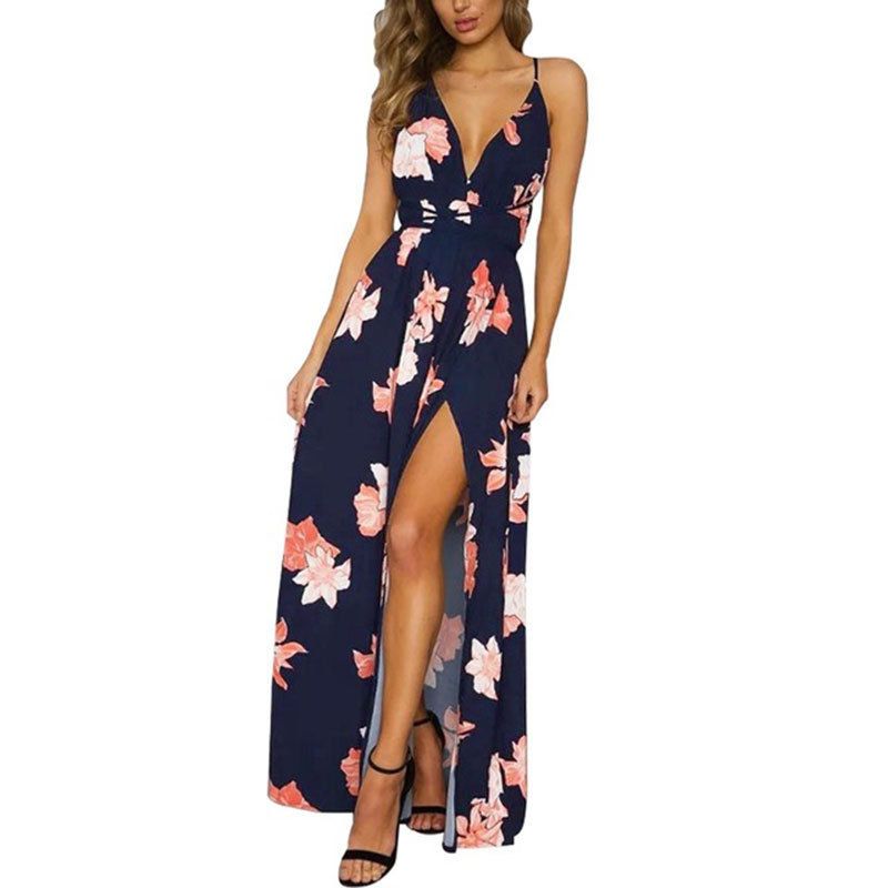 Acquistare Abito Lungo Senza Maniche Con Scollo A V Profondo Con Scollo A V  Chiffon Abito Da Sera Senza Maniche In Pizzo Con Spacco Incrociato  Economico | Consegna Veloce E Qualità | DHgate Italy
