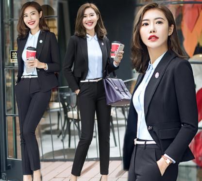 2019 ai shangchen business attire suit pants ol business suit female college interview attire