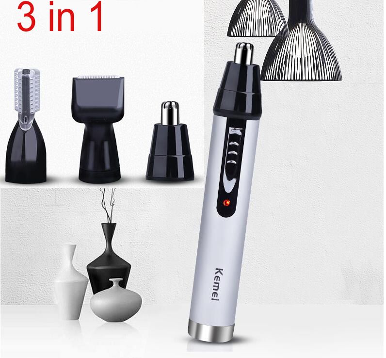 Kemei 3 In 1 Fashion Electric Shaving Nose Hair Trimmer Safe Face