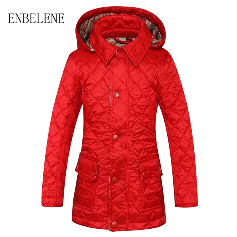 Baby Boys Cotton Jacket For Children Red Black Camel Plaid Hooded