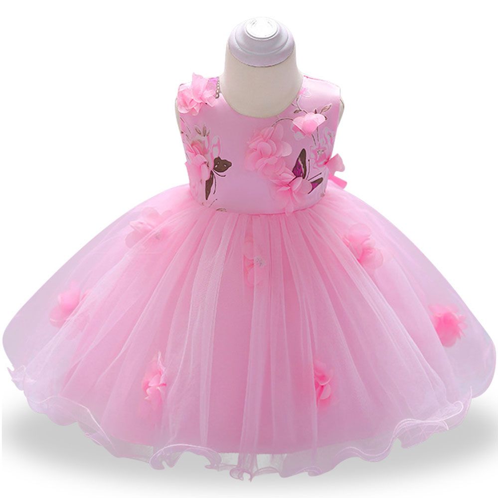 2019 Baby Girl Party Dress 1st Birthday Gift Princess Flower Dress