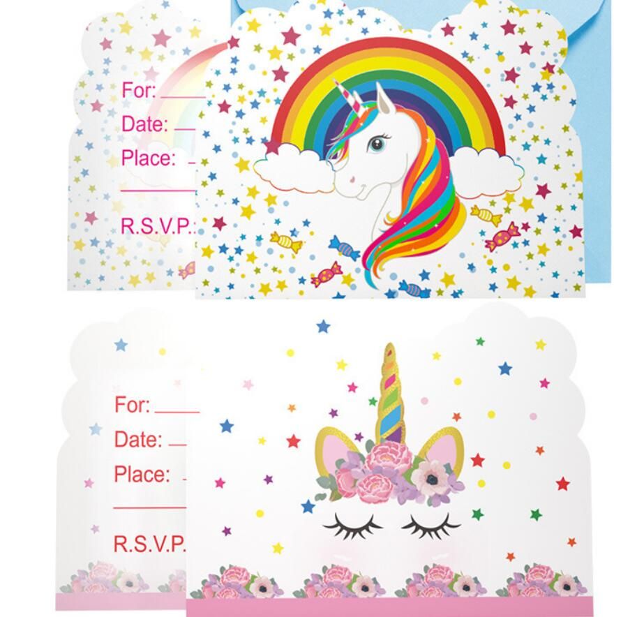 Acheter Licorne Filles Joyeux Anniversaire Carte De Voeux
