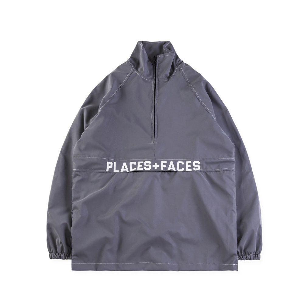 18ss new places faces letter print half pull lapels jacket men s