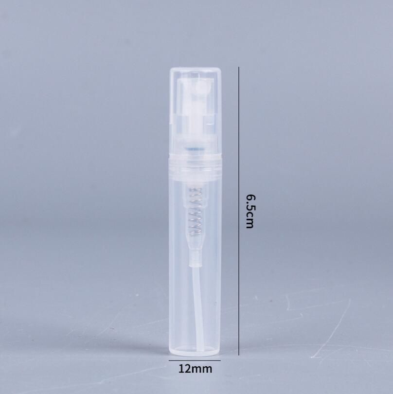 3 ml Boş şeffaf plastik sprey şişesi boş kozmetik parfüm kabı, mini şişe kalem püskürtücü LX1126