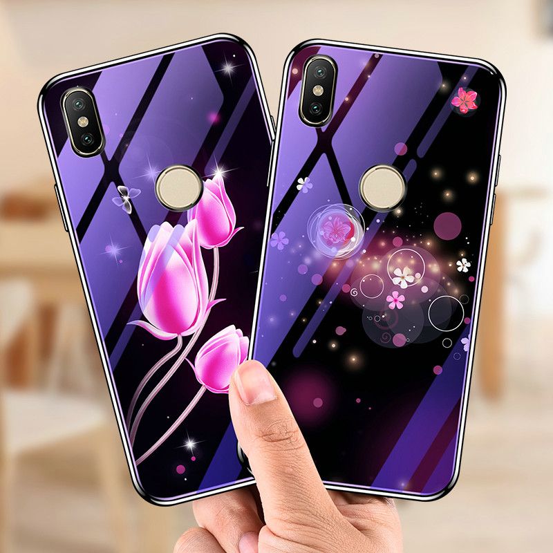 wholesale redmi note 5 pro lovely cartoon animal wolf flower blue