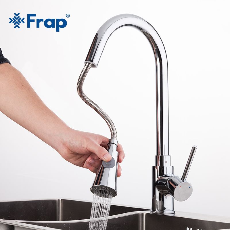 Frap New Pull Out Chrome Kitchen Faucet Sink Mixer Tap Swivel Spout Frap New Pull Out Chrome Kitchen Faucet Sink Mixer Tap Swivel Spout Copper Faucets F6052 With 214 62 Set On