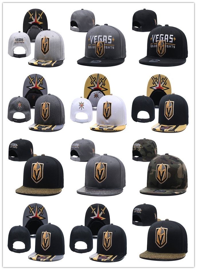 New Caps Vegas Golden Knights Hockey Snapback Hats Cap Gold Black Gray