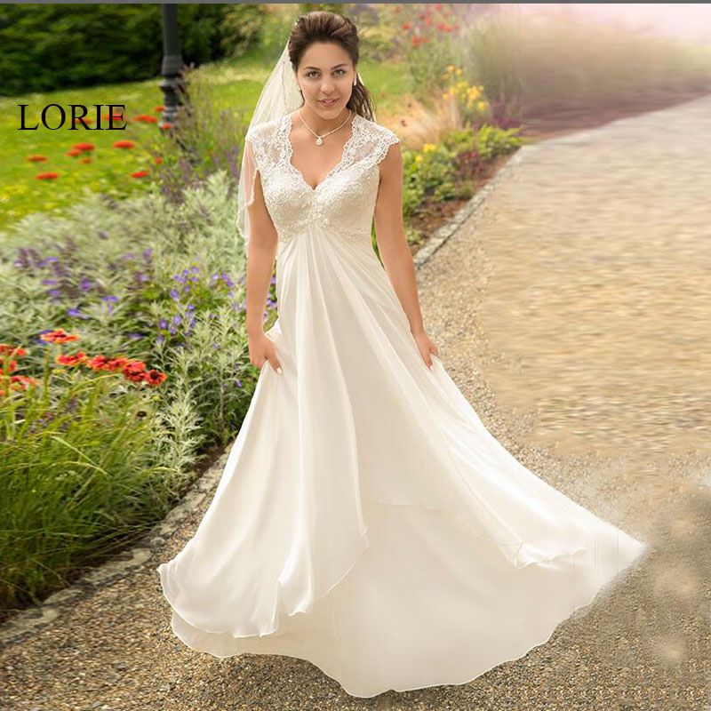 compre lorie vestido de novia para mujer embarazada con cuello en v