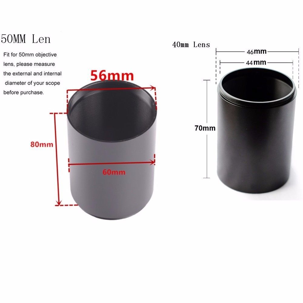 2021 Optics Sunshade Rifle Scope Sun Shade Tube 50mm/40mm Objective