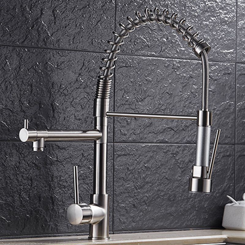 Free Top Quality Three Way Kitchen Faucet With Brushed Sink Of 3 Ways Water Faucets