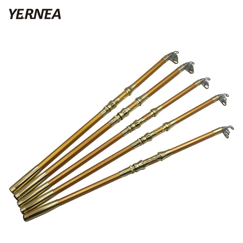ORIGINAL Yernea Sea Fishing Rods Fiber Telescopic Fishing Rod Carbon 1.8-3.6M