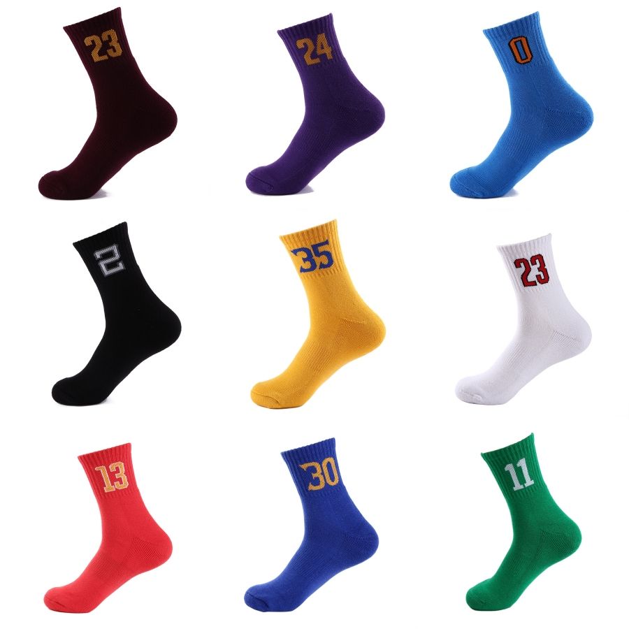 sports socks with numbers