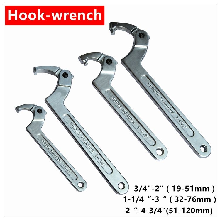2021 Side Hole Hook Hook Wrench Adjustable Wrench Square Pin Head