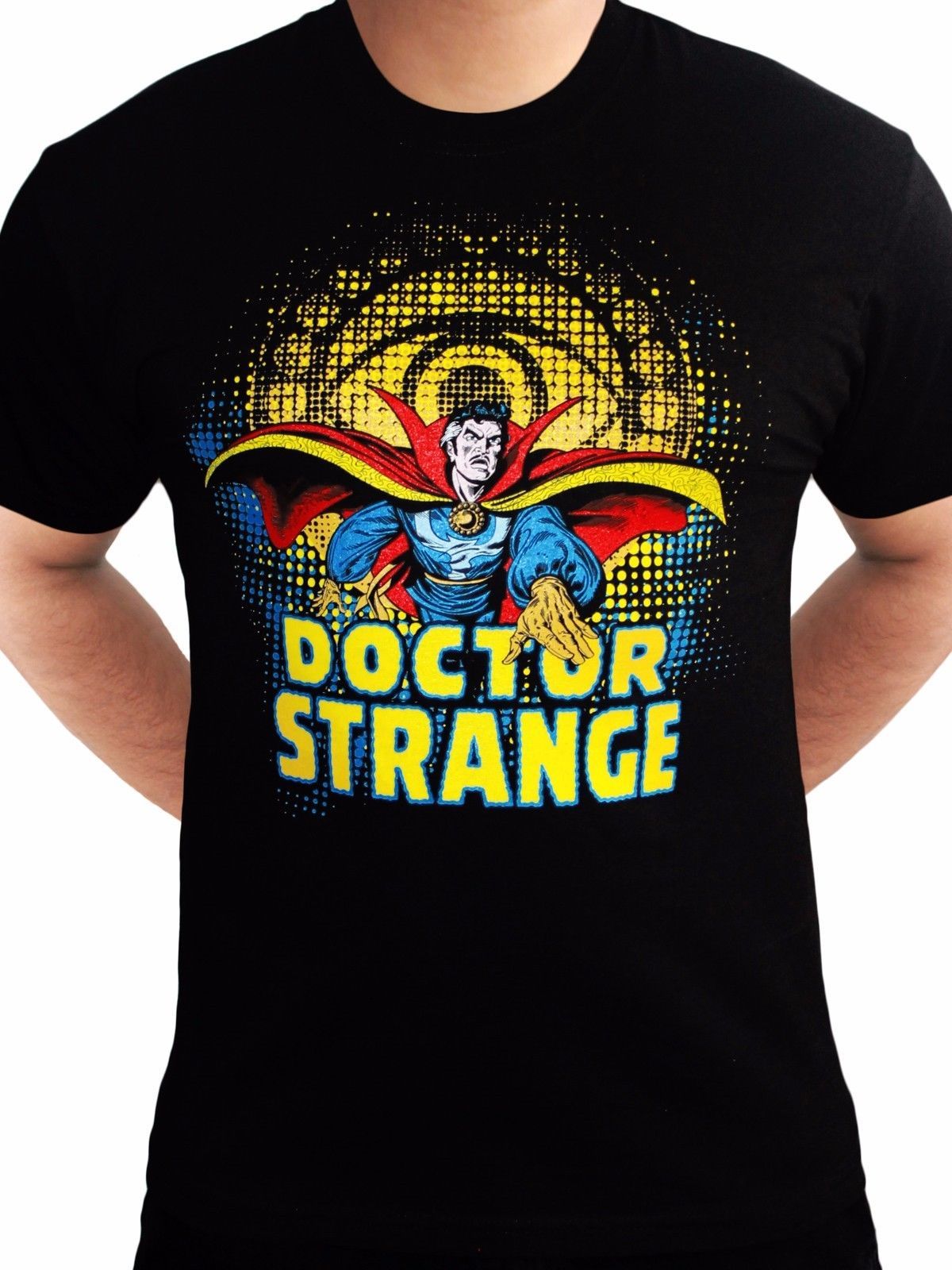 doctor dr strange logo eye avengers marvel comics black mens tshirt