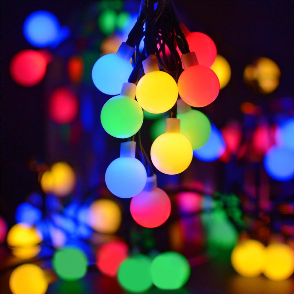 Solar Globe Led String Lights Multicolor 50 Leds Ball Party Fairy Solar Globe Led String Lights Multicolor 50 Leds Ball Party Fairy Garden Holiday Wedding Decoration Outdoor Lighting For Bedroom