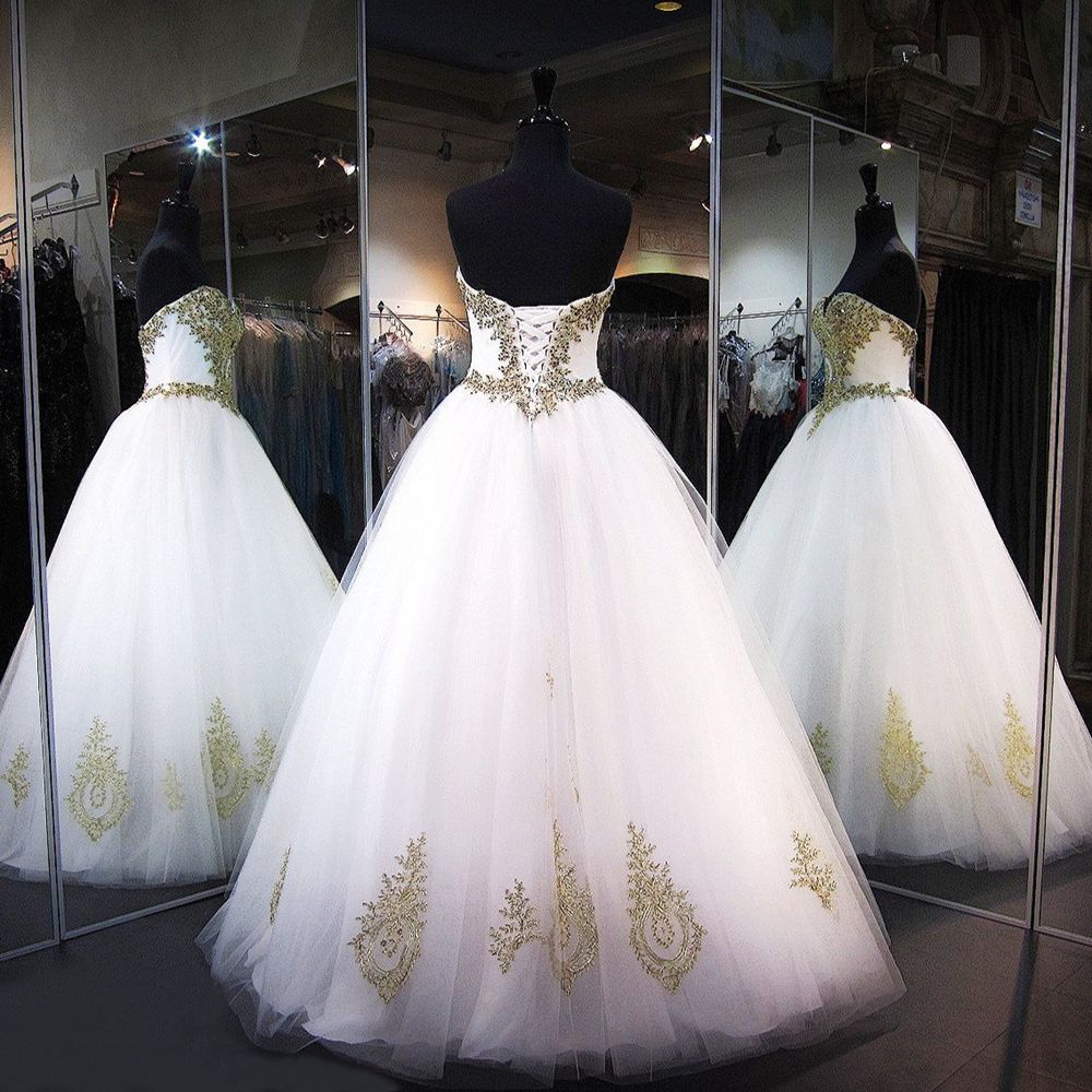 white and gold dress for sweet 16