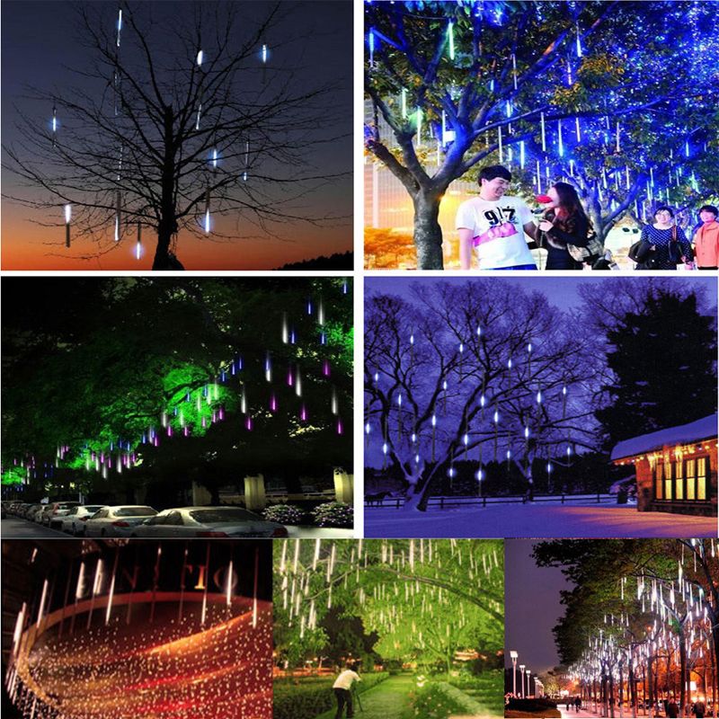 Yam Waterproof 30cm 50cm White Green Blue Red Rgb Led Lights Meteor Yam Waterproof 30cm 50cm White Green Blue Red Rgb Led Lights Meteor Shower Rain 8 Xmas Tree Outdoor Light Us Eu Plug Cool String Porch