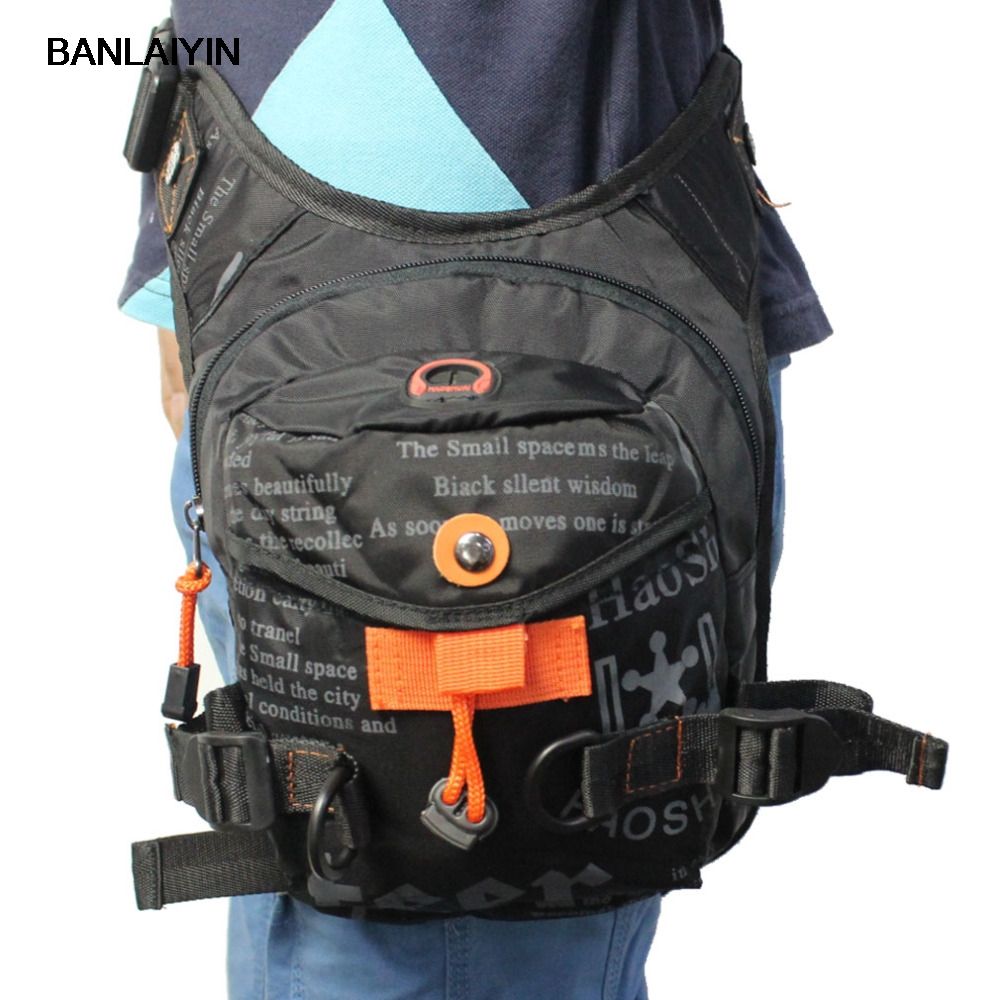 Men Canvas Drop Leg Bag Motorcycle Rider Belt Waist Fanny Pack SP
