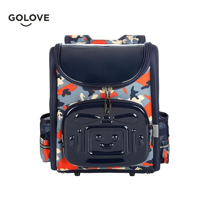 high quality brand orthopedic children school bags for boys mirror