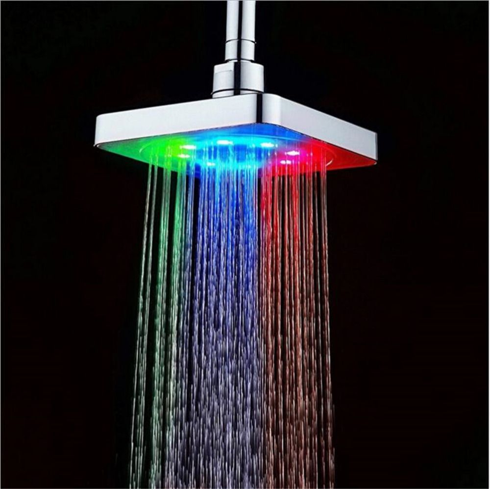 2019 6 Led Light Square Shower Head Changing Bath Sprinkler Water 2019 6 Led Light Square Shower Head Changing Bath Sprinkler Water Tap Bathroom Rainfall Heads Waterfall From Georgen 26 45 Dhgate Com