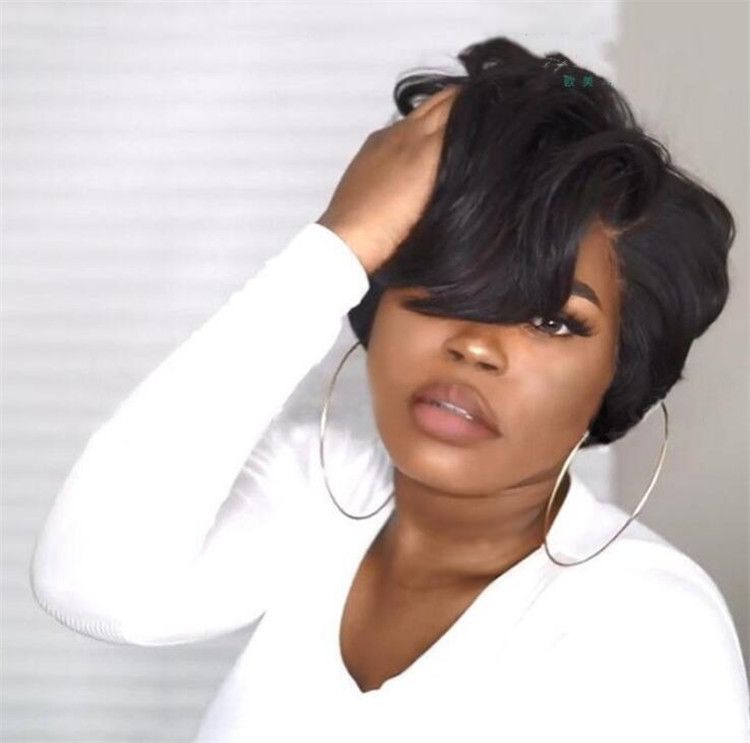 ZhiFan Black Hairstyles Curly Weaves Short Hair Wigs For ...