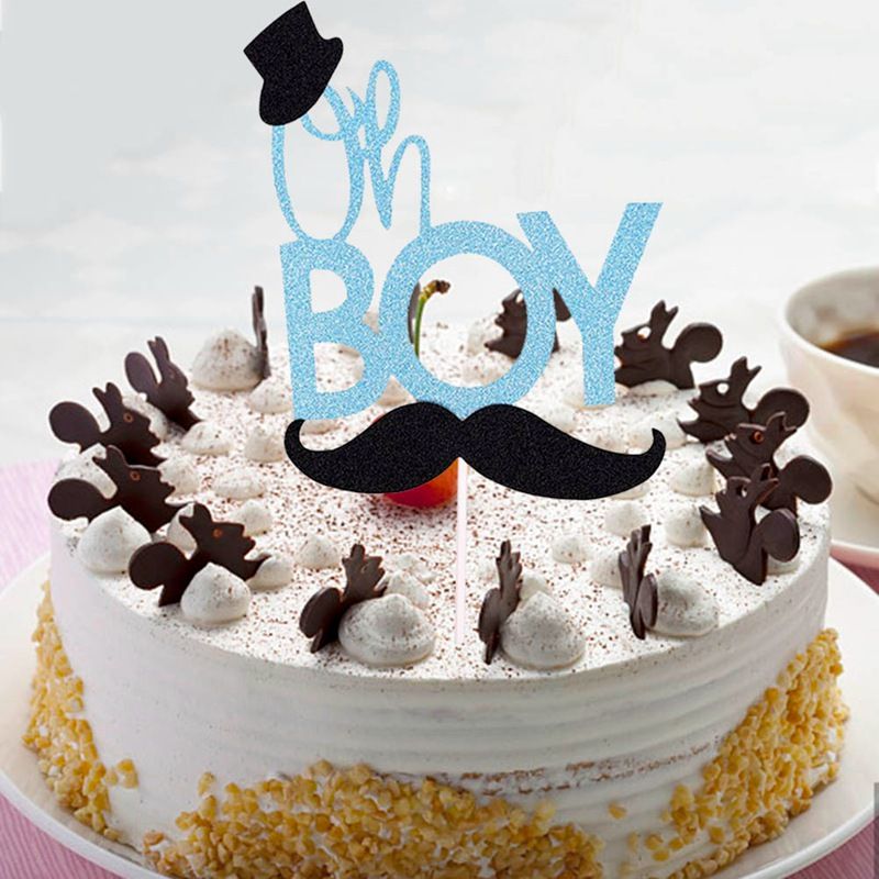 2019 New Glitter Blue Mustache Little Man Cake Topper Oh Boy 2019 New Glitter Blue Mustache Little Man Cake Topper Oh Boy