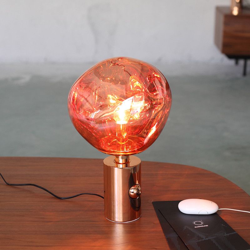 2018 Modern Melt Glass Table Lamps Led Desk Bedside Reading 2018 Modern Melt Glass Table Lamps Led Desk Bedside Reading Sitting Room Lava Bedroom Living Standing Decor Light Fixtures From Kirke