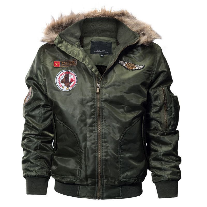 Mens Winter Warm Er Jackets Fleece Lined Thick Thermal Flight Mens Winter Warm Er Jackets Fleece Lined Thick Thermal Flight And Coats With Fur Hood Plus Size M 4xl Big For Man From