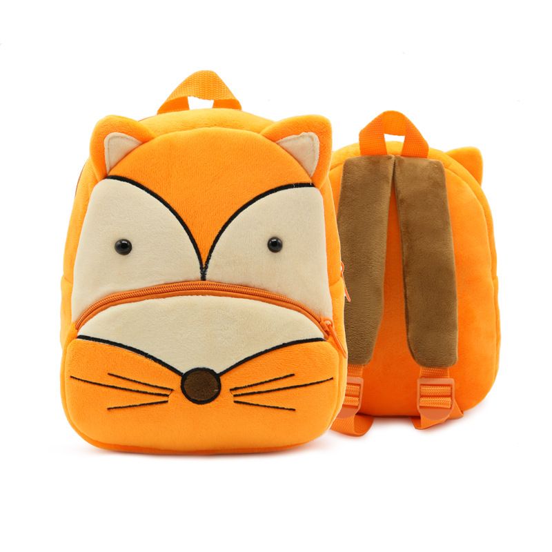 Kids School Bag Cute Fox Animal Printed School Backpack For Boys