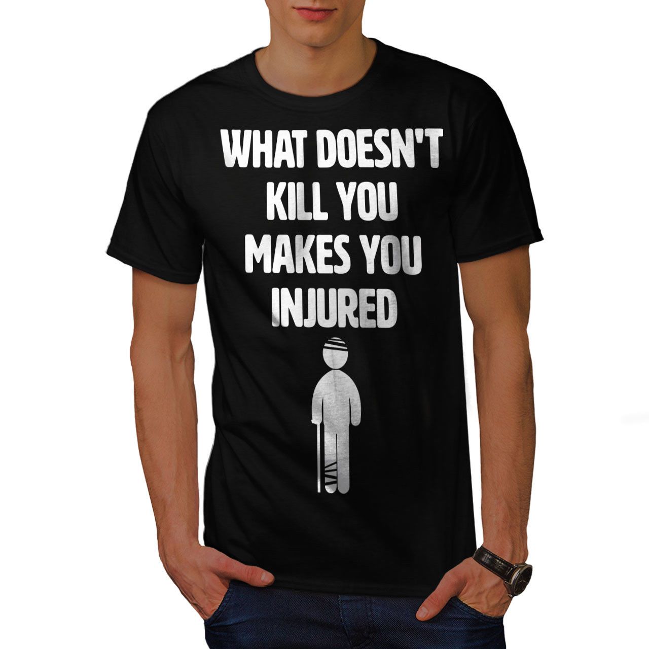 Kill You Injured Funny Mens T Shirt, Get Graphic Design Printed Tee ...