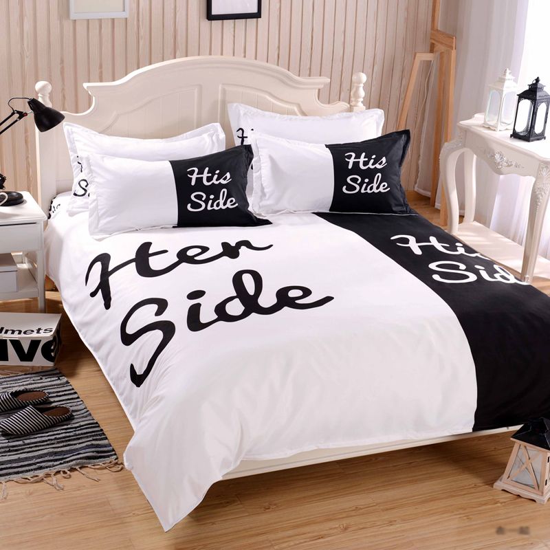 2018 3d Black White Letters Bedding Set Polyester Microfiber Duvet 2018 3d Black White Letters Bedding Set Polyester Microfiber Duvet Cover 2 3 Twin Queen King Bedlinens Sheet Pillowcases Sets