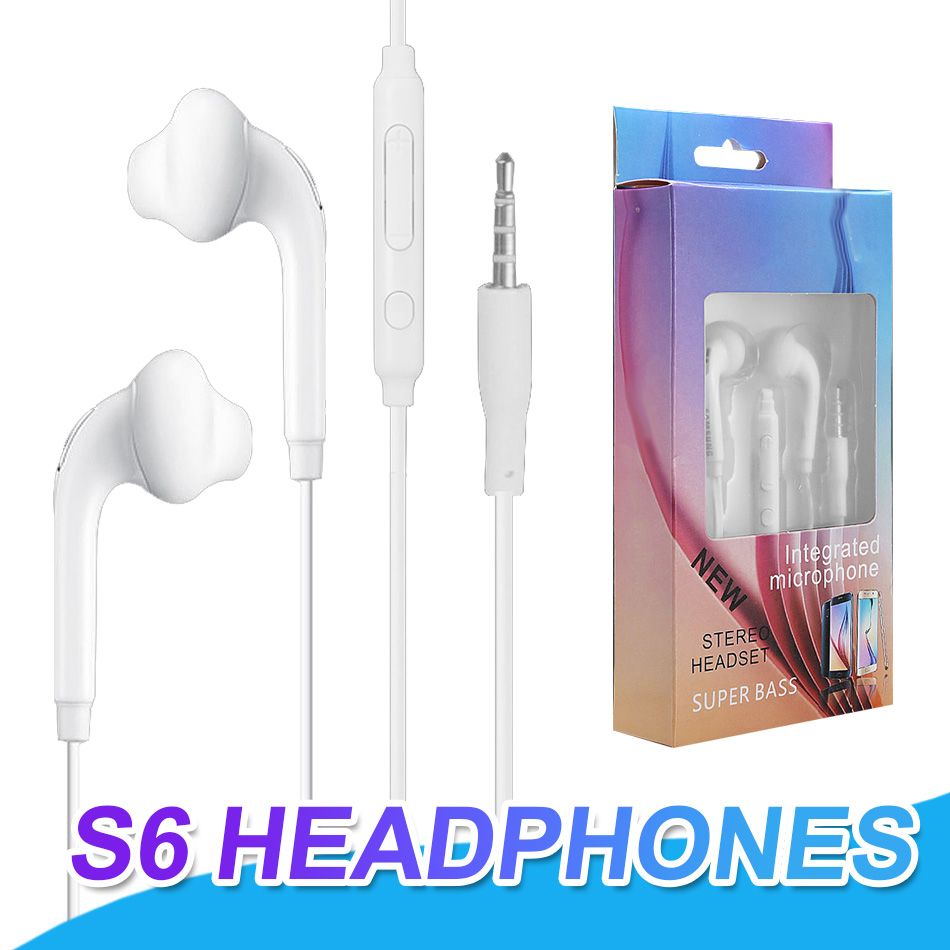 For Samsung S6 S7 Wired Earphones Earbuds 3.5mm In Ear Headphones With Mic Volume Control