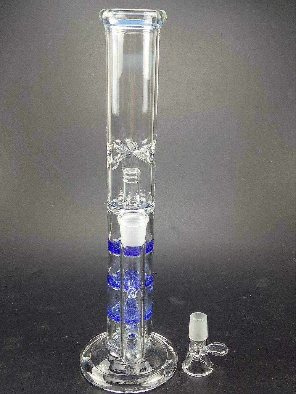 2020 Splash Guard Percolator Water Pipe Triple Perc Straight