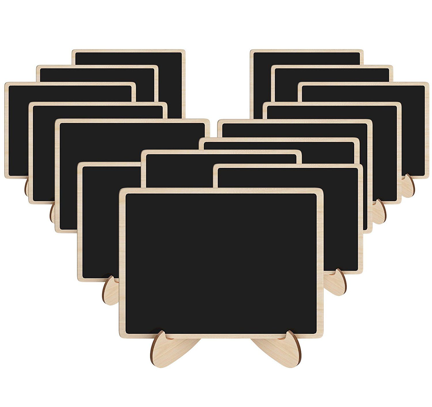 2020 Wood Mini Chalkboards Signs With Support Easels, Small Rectangle