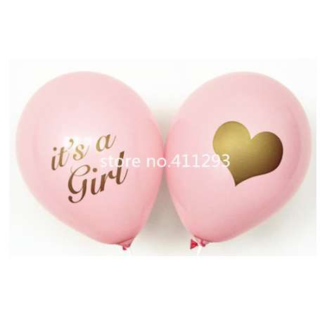 Baby Shower Balloon With Gold Glitter Shiny Writting Its A Girl It S Baby Shower Balloon With Gold Glitter Shiny Writting Its A Girl It S