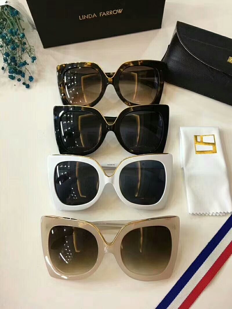 Acquistare Occhiali Da Sole Oversize Neri LFL N21 Di Linda Farrow Occhiali  Da Sole Neri Firmati Lenes Lady In Oro Nero E Grigio Chiaro Brand New With  Box Economico | Consegna Veloce