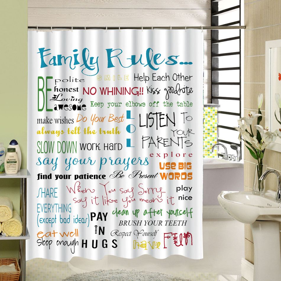 2018 New Custom Fabric Shower Curtain Waterproof Anti Mold 3d Print Bathroom Liner Creative Cool Design