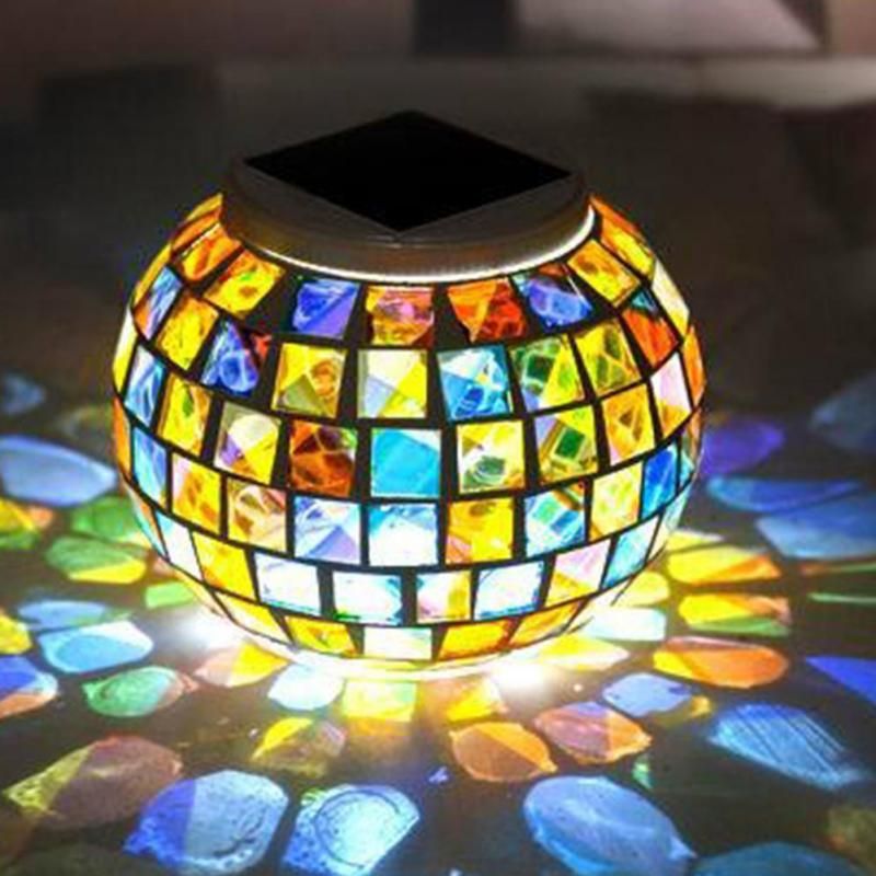 Mosaic Glass Outdoor Solar Power Ball Garden Stake Mosaic Glass Outdoor Solar Power Ball Garden Stake Color Changing Lawn Led Light By Jinyucao Dhgate Com
