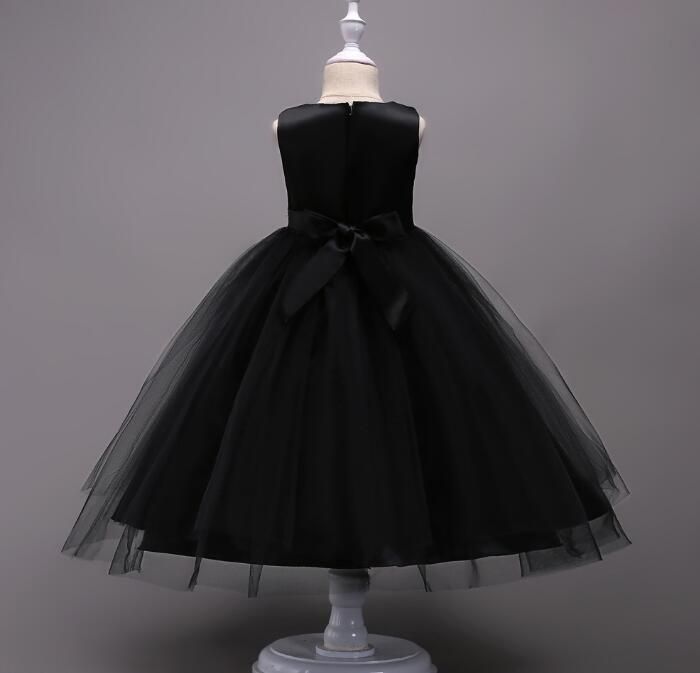Compra Bordado De Los Niños Vestidos De Boda 4 15 Años De Flor De Las  Muchachas Vestido De Fiesta Formal Vestido De Fiesta Negro Azul Rosa Cinco  Colores Barato | Entrega Rápida