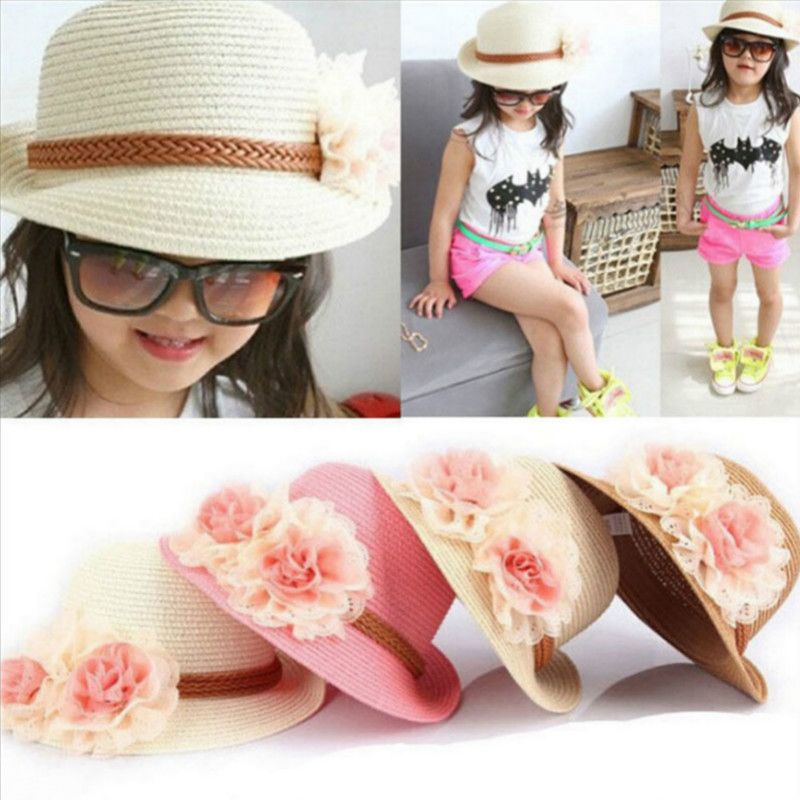 Acheter Chapeaux Enfants Bebe Fille Enfants Chapeau De Soleil Dete Belle Mode Chapeau De Paille Chapeau De Plage Pour Les Nourrissons 2 7 Ans De 3 09 Du Janet Gaga Fr Dhgate Com