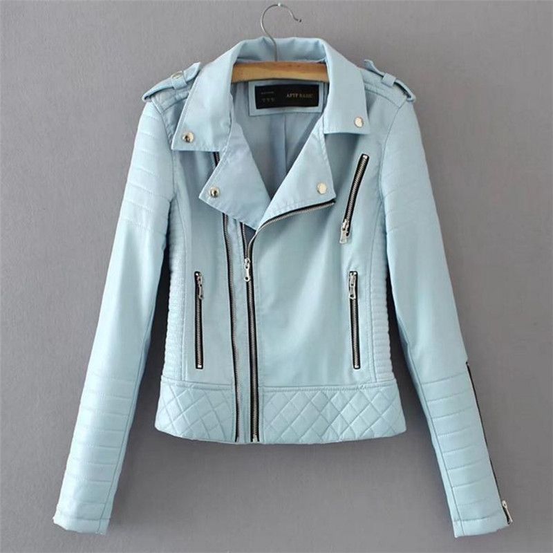 2019 Women S Pu Leather Jacket Coats Autumn And Winter Fashion 2019 Women S Pu Leather Jacket Coats Autumn And Winter Fashion Casual Diamond Zipper Lapel Motorcycle Shoulder Jackets Coat From Maluokui