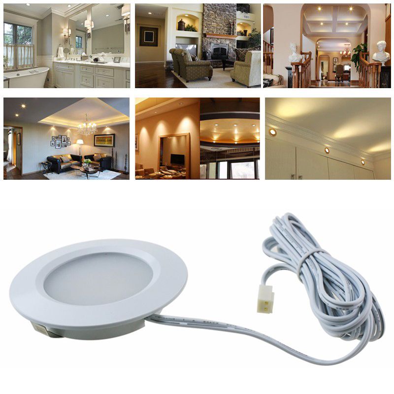 dc 12v 3w led under cabinet light kit 6000k 6500k cool white puck