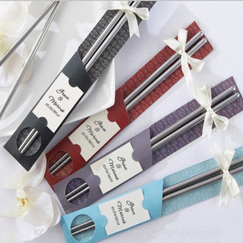 free dhl wedding gift souvenirs of stainless steel chopstick sets