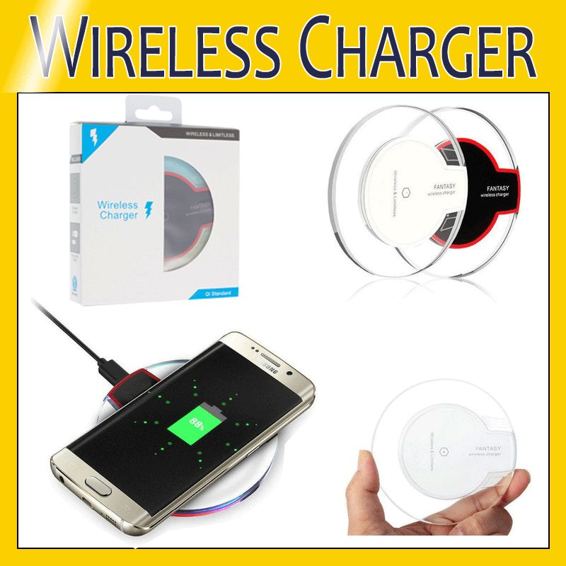 Wireless Qi Crystal Charger Charging Pad Mini Ultra Slim