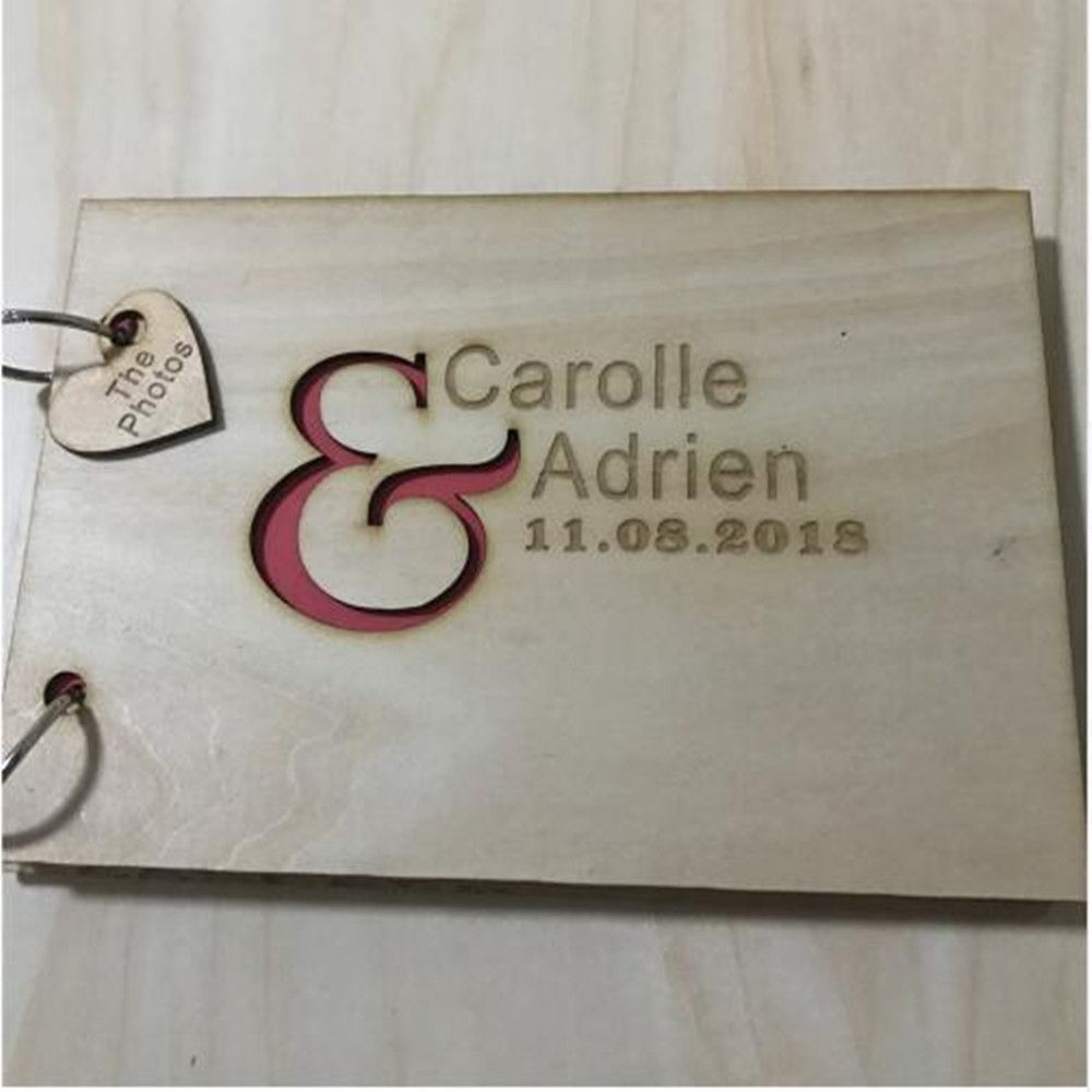 custom wedding guest book engraved wooden guest book wedding sign sign book for wedding