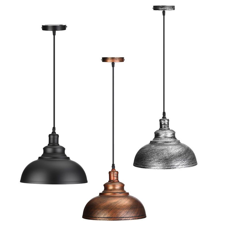 Industrial Vintage Edison Light Cover Lampshade E27 Retro Lamp Base Industrial Vintage Edison Light Cover Lampshade E27 Retro Lamp Base Loft Iron Pendant Lights Holder Lighting Fixture Rgb Led Corn T5