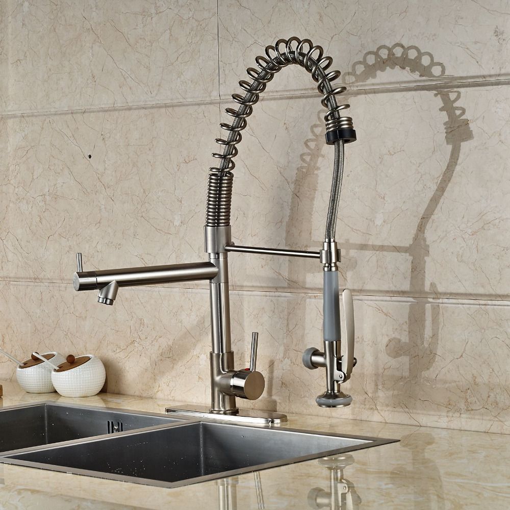 2018 Contemporary Nickel Brushed Kitchen Faucet Vessel Sink Mixer 2018 Contemporary Nickel Brushed Kitchen Faucet Vessel Sink Mixer