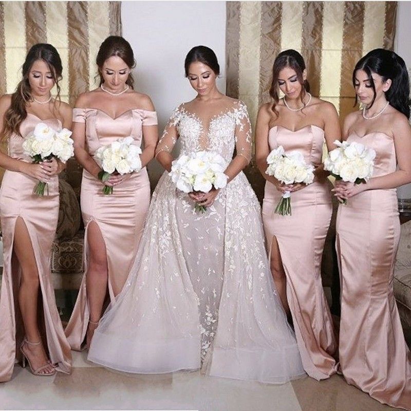 [تصویر:  pink-bridesmaid-dresses-long-a-line-stain.jpg]